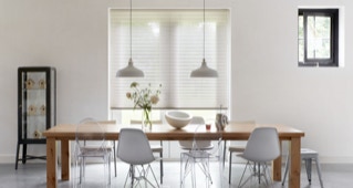 plisségordijn eetkamer