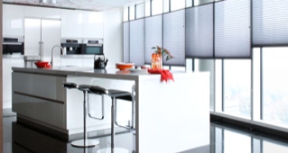 zonwerende plissé duette keuken